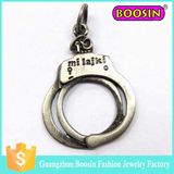 Custom Men's Jewelry Pendant Antique Pewter Handcuff Charm