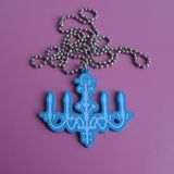 Customized Metal Blue Paint Candle Lamp Ball Chain Necklace