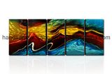 Hand Painted 3D Effect Metal Wall Art for Home Decor (CHB6015023)