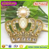 European Gold Plated King Crown Brooch Fashion Crystal Brooch