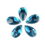 Pear Shape Sew on Stone in Peacock Blue for Wedding Dress