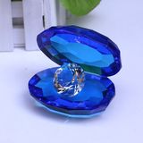 Purple Crystal Shell with Diamond for Crafts Gift (Ks250409)
