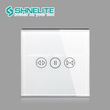 EU Standard Glass Plate Touch Curtain Switch