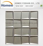 House Interior Shinning Glass Material Brown Mosaic Subway Tile Beveled