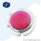 Round Shape Rhinestone Crystal Hot Selling Metal Foldable Bag Hanger for Ladies (FTLG3010A)