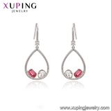 Xuping 4 Gram Gold Earings, Single Stone Minimalist Earring, Latest Model Fashion Earrings