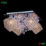 Cotemporary Metal Chrome 4 Light Crytsal Chandelier Ceiling Light