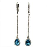 Crystal Ear Stud Dangler with CZ Stone Charm Popular Jewelry Earring (E6920B)