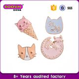 Lovely Wholesale Cheap Gold Enamel Metal Cat Lapel Pins