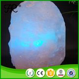 Hand Carved Rock Salt Lamp with Wooden Base