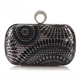 Designer Women Party Bag Fashion Sequin Ring Clutch Bag
