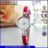 ODM Casual Watch Leather Strap Quartz Ladies Wrist Watches (Wy-074E)