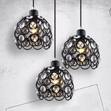 European Crystal Restaurant Chandelier for Three Round Pendant Lamp