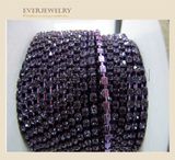 Customized Silver & Gold Plated Claw Rhinestone Chain Trimming, Ss6 Rhinestone
