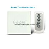 Smart House Luxury Glass Panel EU Standard Remote Control Smart Electric Touch Curtain Wall Switch 1000W + LED Indicator