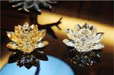 Lotus Flower Shape Crystal Candle Holder for Decoration