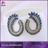 Wholesale Semi Joias Zirconia Raw Brass Earrings