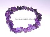 Semi Precious Stone Fashion Crystal Amethyst Chips Bracelet