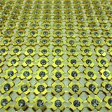 Fancy Sew on Flower Rhinestone Crystal Aluminium Mesh