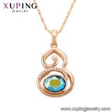 43161 Xuping Gold Gourd High End Fashion Elegant Luxury Bridal Necklace Crystals From Swarovski