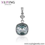 32885 Girls White Gold Pendant Crystals From Swarovski Light Green Stone Cute Pendants