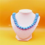 Natural Stablized Turquoise Pumpkin Beads Necklace