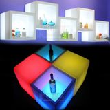 Wine Cabinet LED Bar Showcase and Cube Stool Color Changing