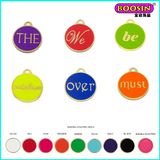 2015 Custom DIY Engrave Metal Round Disc Bracelet Enamel Charm