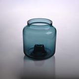 Poured Colored Glass Candle Container