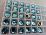 Round Flat Back Stones with Claw Settings