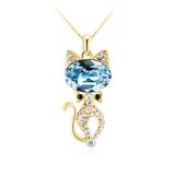 Austrian Crystal Popular Pendant Gold Plating Necklace