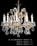 Crystal Chandelier with Glass Chains