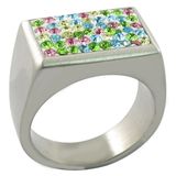 Lots of Colors Bright Crystal Ring