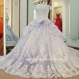 Cap Sleeves Bridal Ball Gowns Beading Organza Wedding Dress Tb279