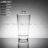 Chinese 500ml Crystal Clear Glass Liqueur Bottle