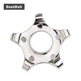 2D Blank Sublimation Fidget Spinners Custom Gift (Pentagonal Gear, Silver)