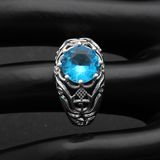 Vintage Black Zircon CZ Crystal Colorful Rings for Women