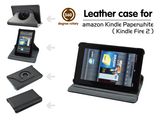 360 Degree Rotary Leather Case for Kindle Fire 2, Kindle Paperwhite