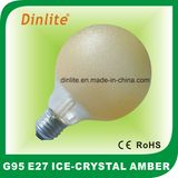 G95-40W 60W 100W Ice Crystal Amber Incandescent Bulb