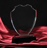 Beautiful Crystal Glass Shield Trophy Award