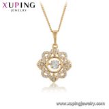 75558 18K Gold Plated Elegant Dancing Stone Necklace Jewelry
