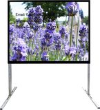 Folding Frame Projection Screen with Flight Case Packing