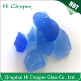 Garden Decorative Dark Blue Sea Glass Block