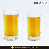 1L Clear Logo Set Glassware Beer Glass with Handle