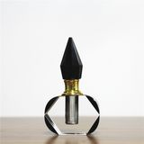 Wholesale Black New Design Fancy Customize Crystal Glass Perfume Bottle