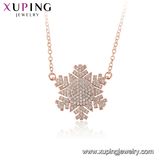 44409 Fashion Rose Gold Color Man Wide Necklace