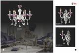 European Simple Purple Crystal Chandelier