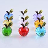 Big Glass Colorful Apple Crafts for Holiday Gift Paperweight