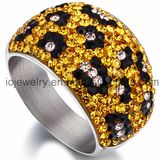 Newest Style Crystal Steel Engagement Ring