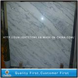 Chinese Carrara White Marble Slabs for Flooring Tiles, Kitchen Countertops